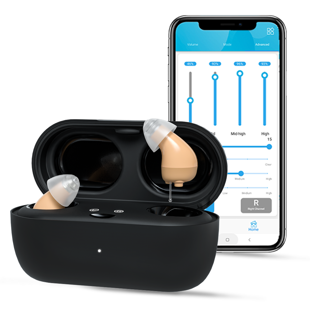 Minitone Pro ™ Discreet Rechargeable CIC Hearing Aids (App Controled)