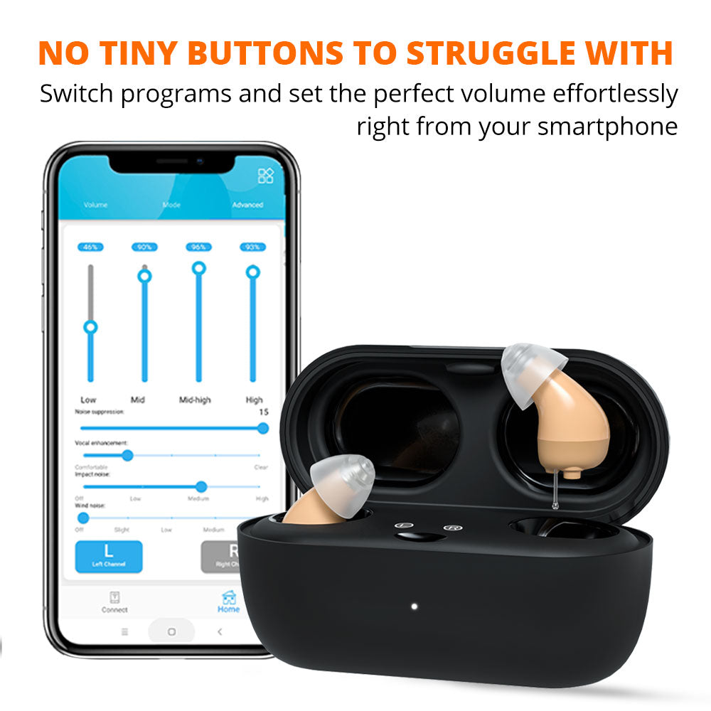 Minitone Pro - Discreet Rechargeable CIC Hearing Aids (App Controled) - Steezia