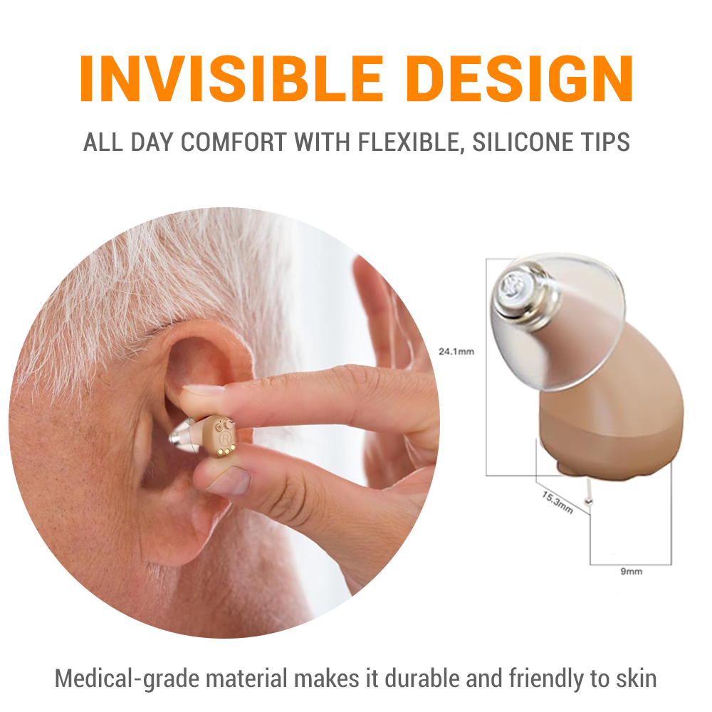 Minitone Pro ™ Discreet Rechargeable CIC Hearing Aids (App Controled)