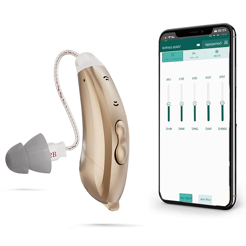 Behind ear hearing aids, Bluetooth with App control (Ref: SF101)