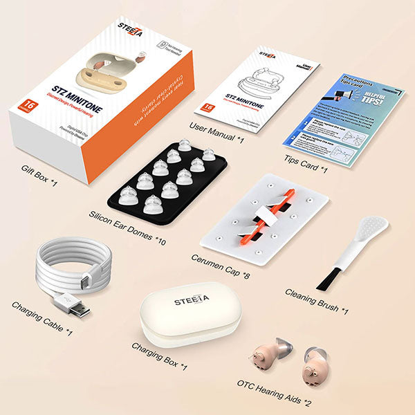 STZ Minitone - Rechargeable CIC hearing aids (Digital 16 channels chip)