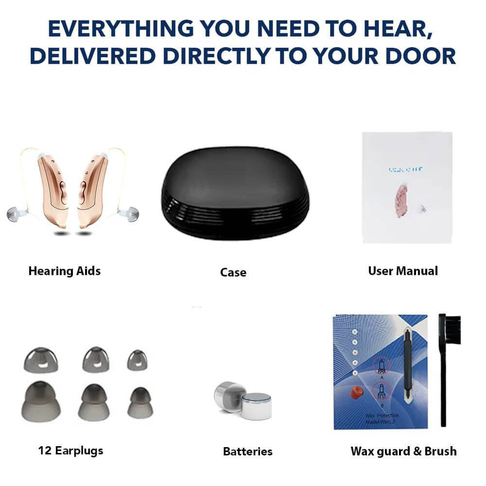 Behind ear hearing aids, Bluetooth with App control (Ref: SF101)